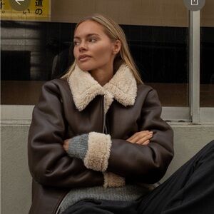 NA-KD x Claire Rose PU Teddy Short Jacket